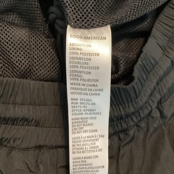 Good American Wide Leg Track Pant Black Size M - Picture 7 of 7